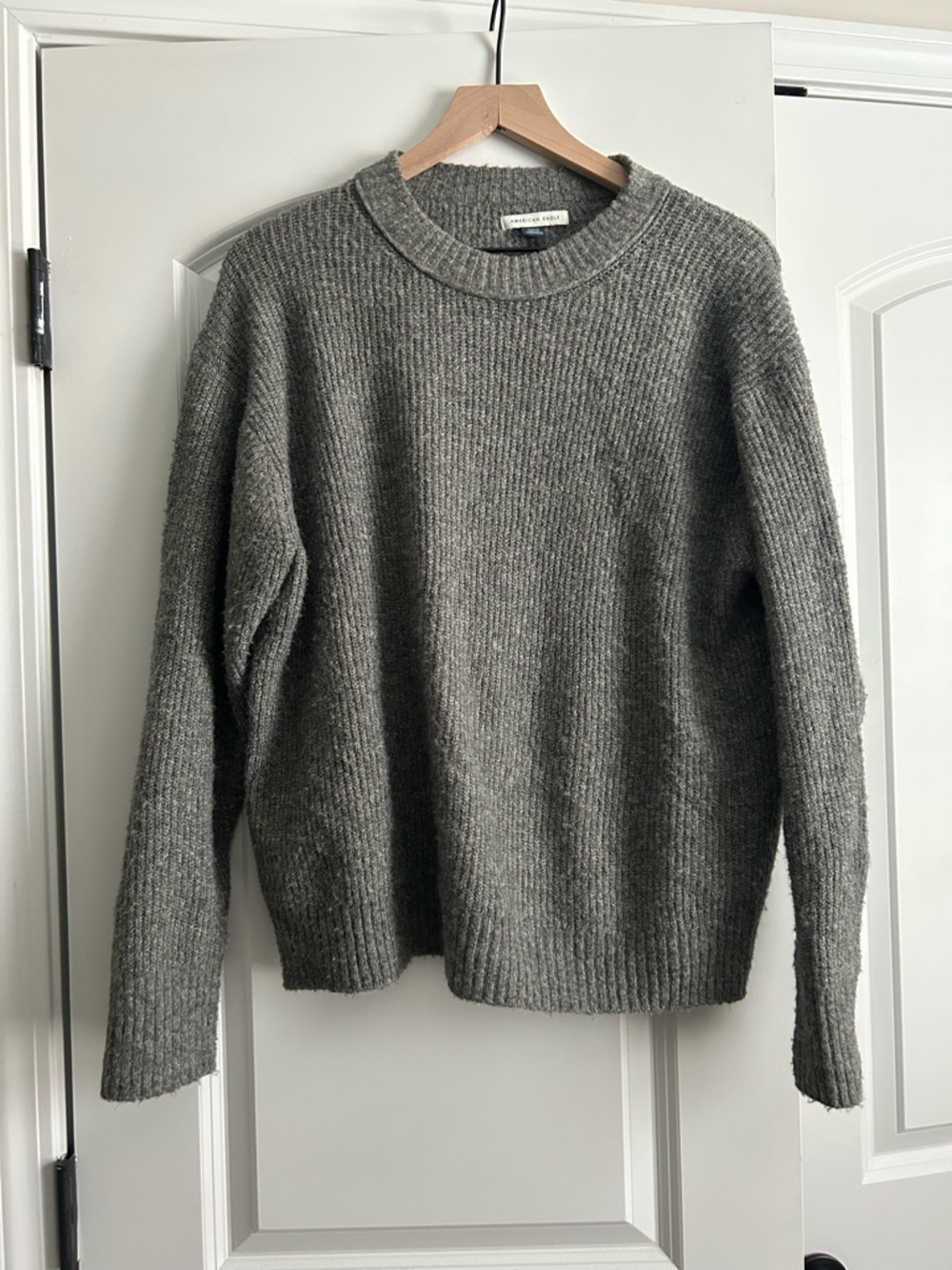 American Eagle Crewneck Ribbed Knit Sweater